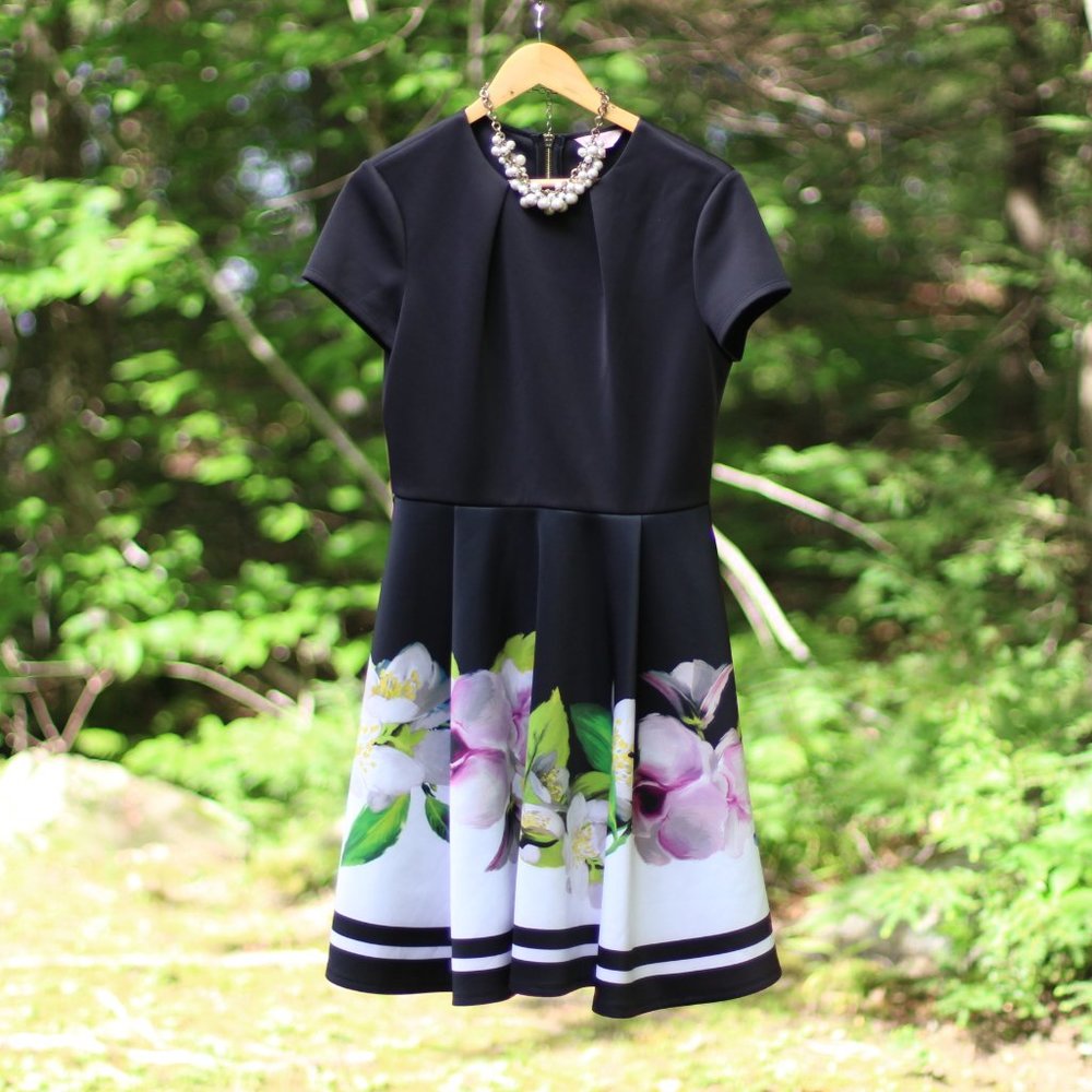 TED BAKER fit and flare dress (with pockets!)